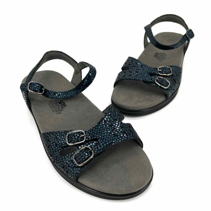 Shoe Size 9 SAS Navy Leather Sandals