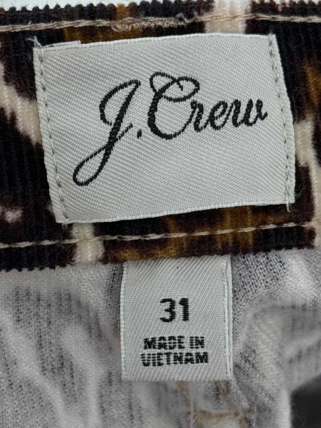 Size 31 J Crew Brown Print Pants