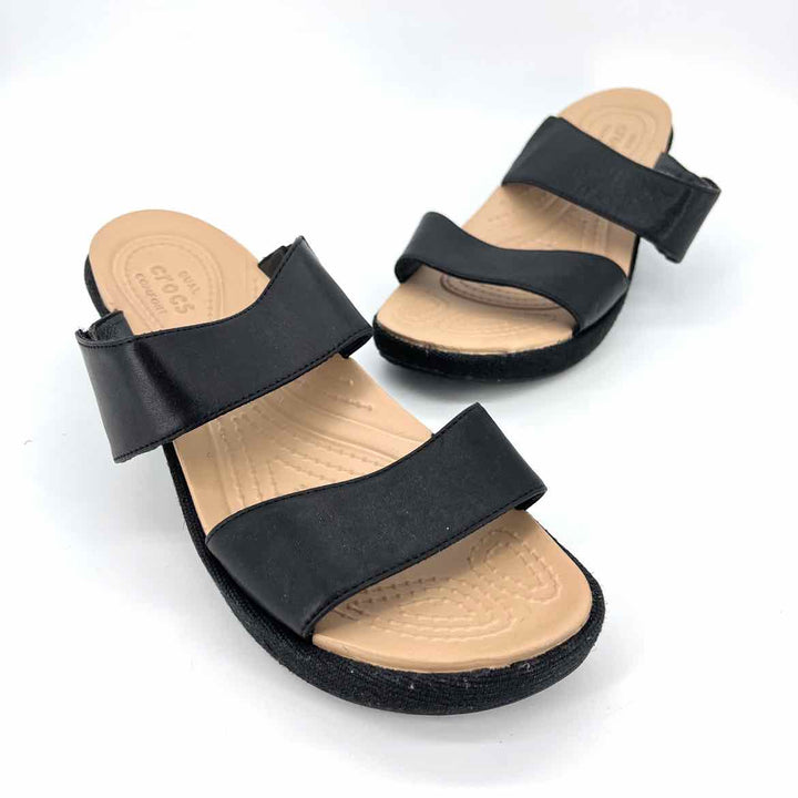 Shoe Size 10 Crocs Black Sandals