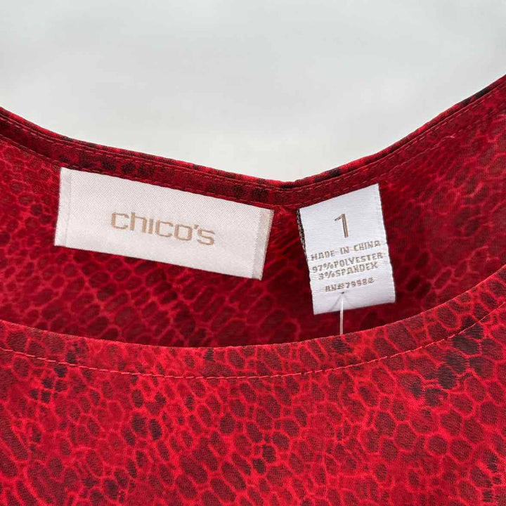 Size M Chico's Red Shirt