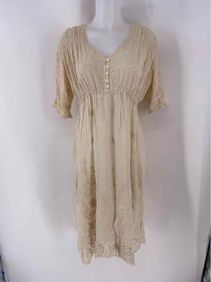 Size S Johnny Was Beige Dress