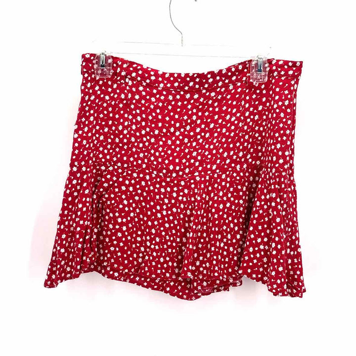 Size L ZARA Red Print Skirt