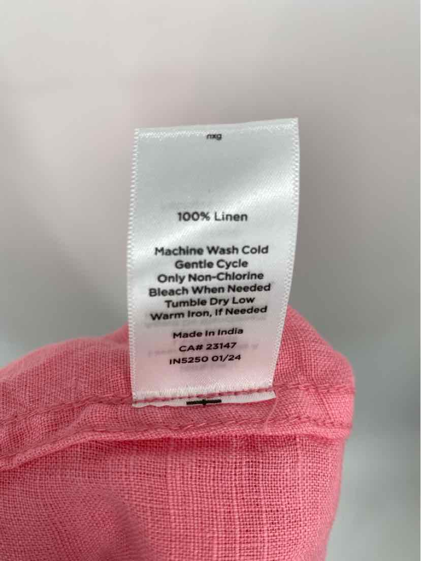 Size X Talbots Pink Linen Shirt