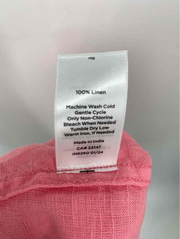Size X Talbots Pink Linen Shirt