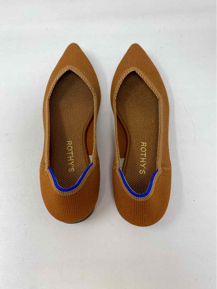 Shoe Size 8.5 ROTHY'S Tan Flats