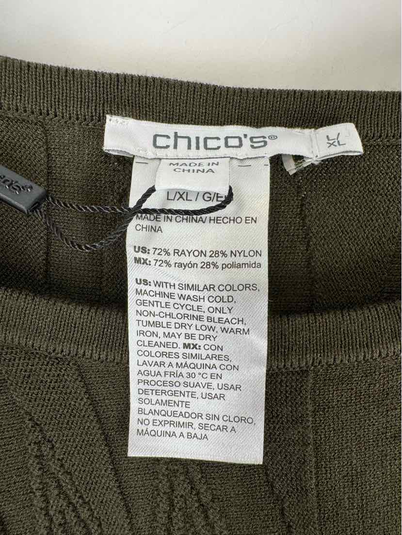 Size L/XL Chico's Green Sweater