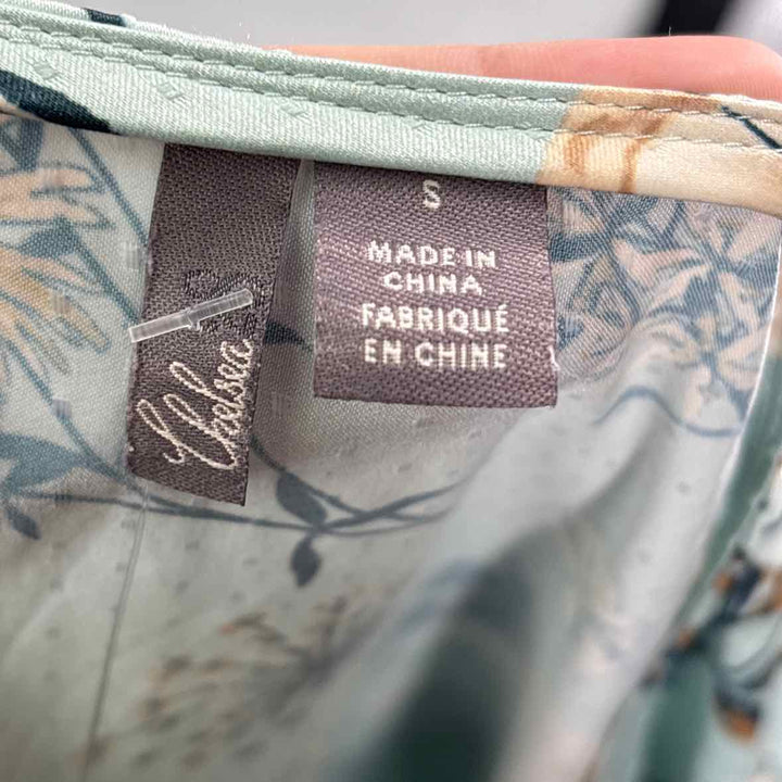 Size S Green Print Robe