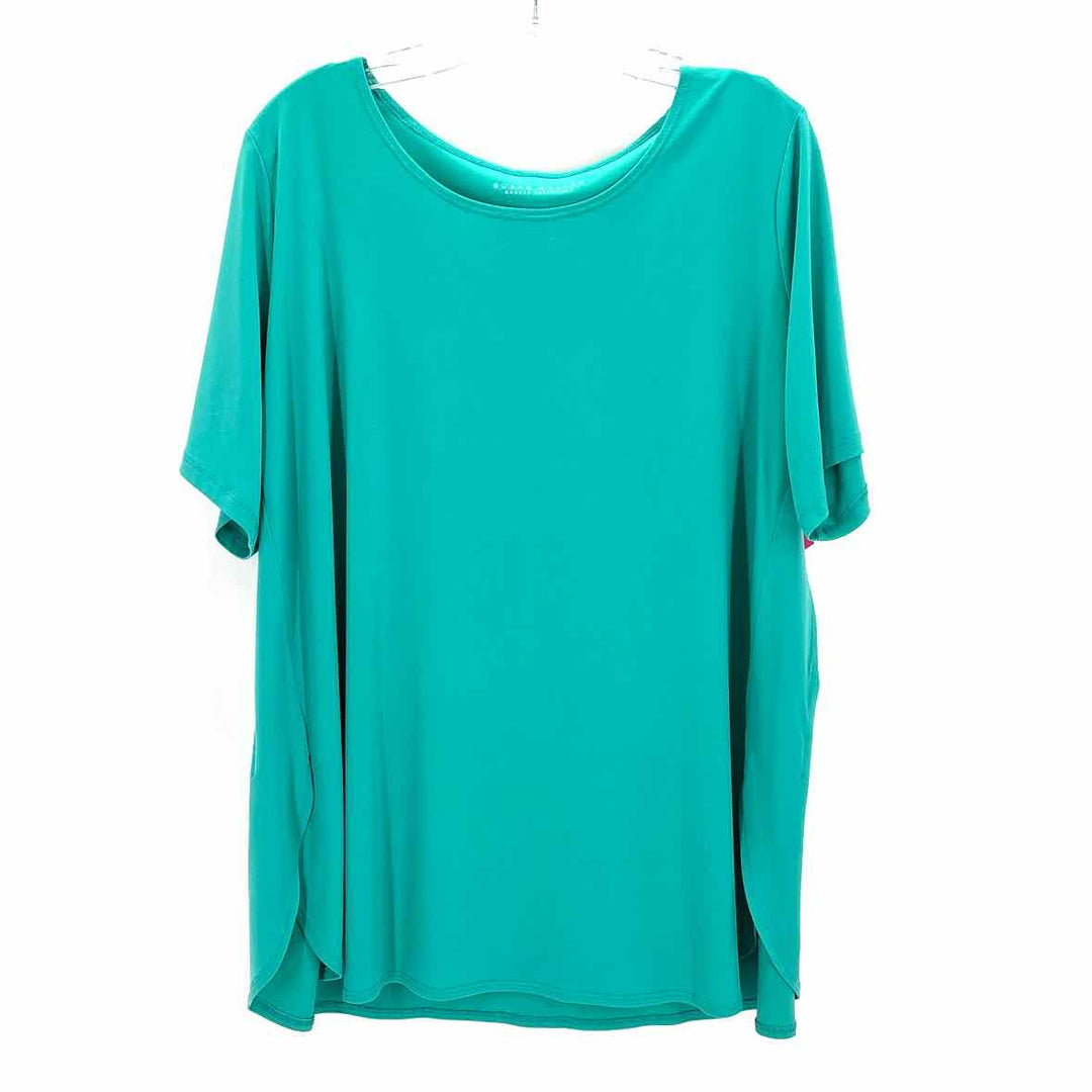Size 1X SUSAN GRAVER Green Shirt