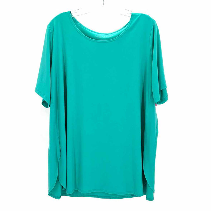 Size 1X SUSAN GRAVER Green Shirt