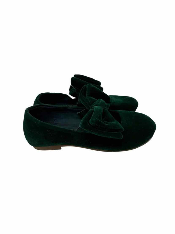 Green Velour Flats