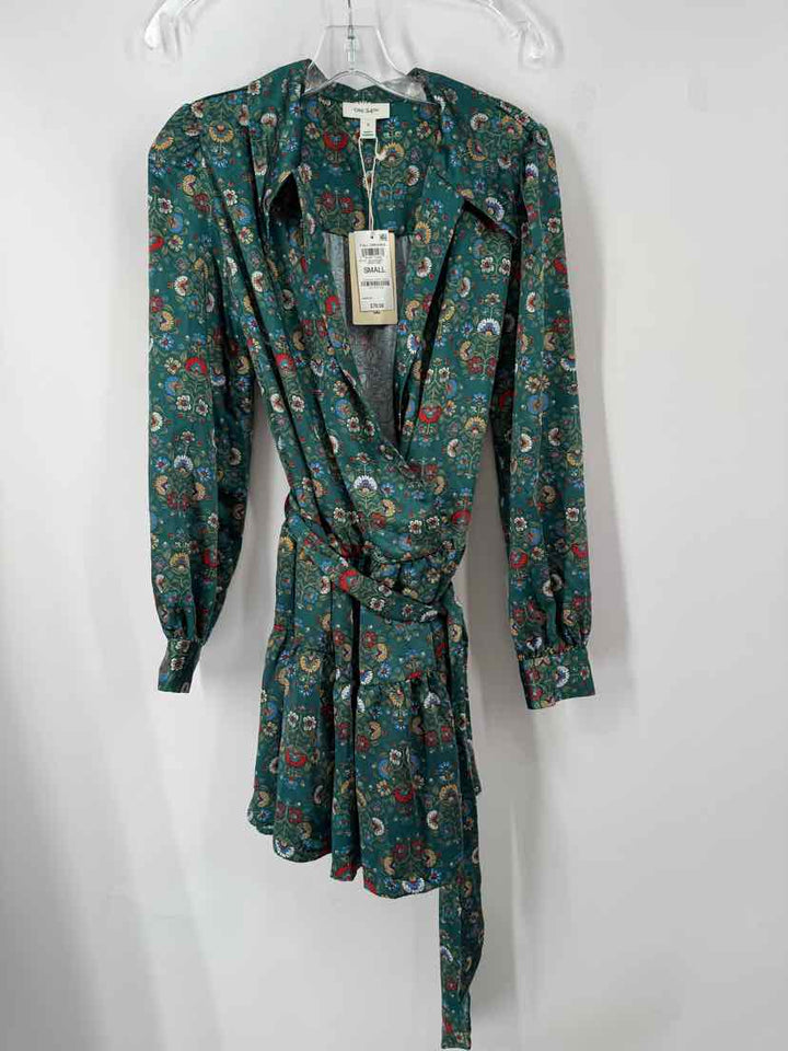 Size S ON 34TH Green Sateen Dress