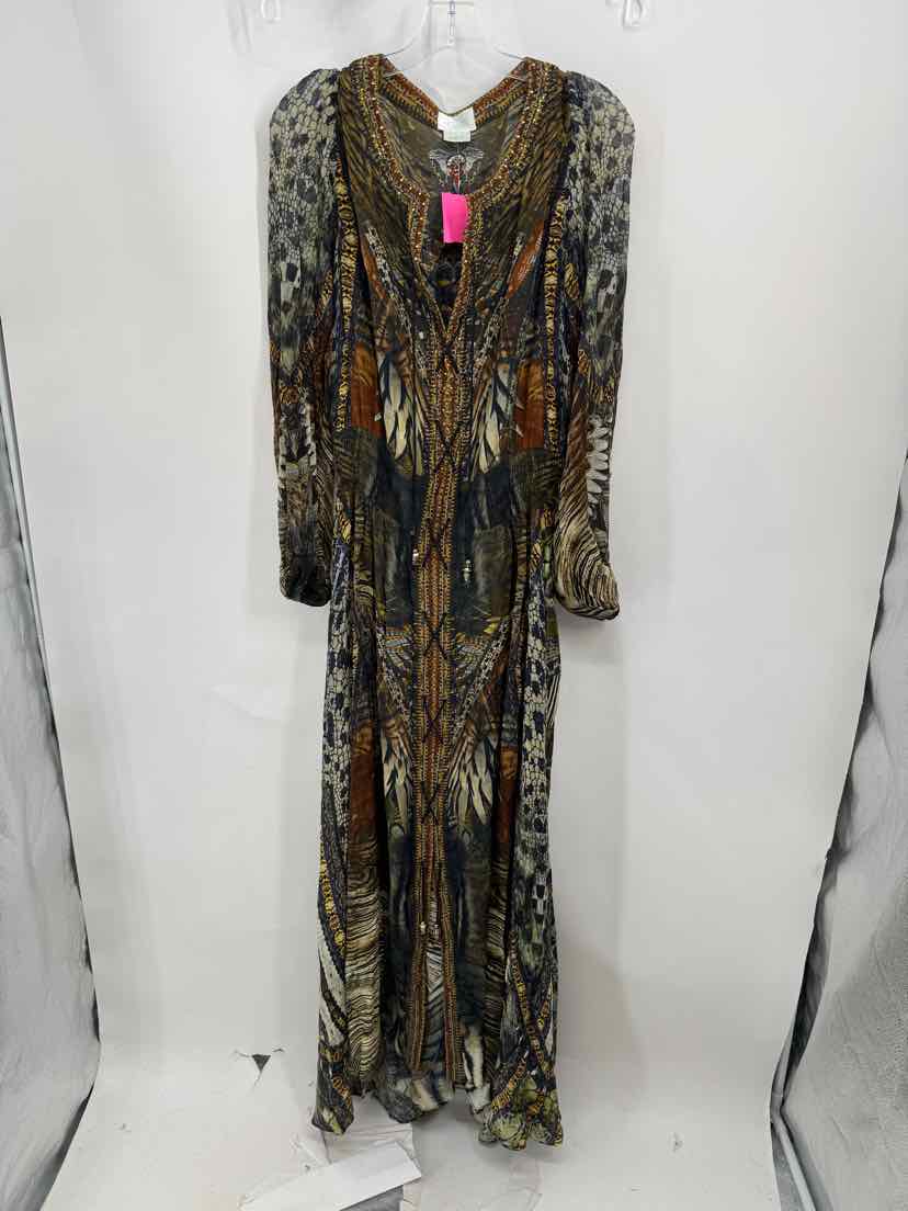Size L CAMILLA Bronze Sateen Dress