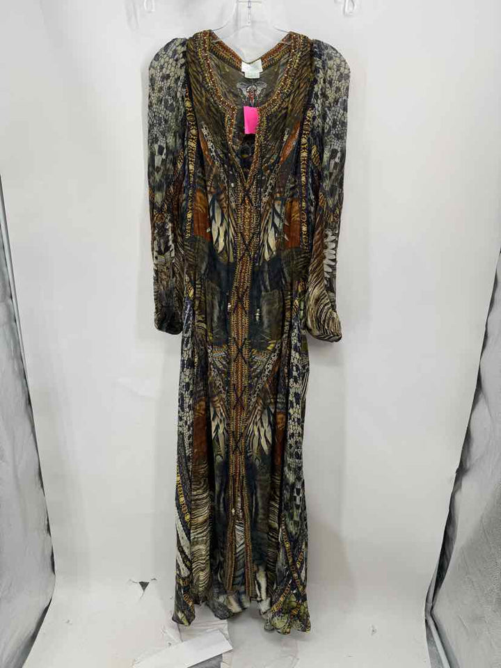 Size L CAMILLA Bronze Sateen Dress