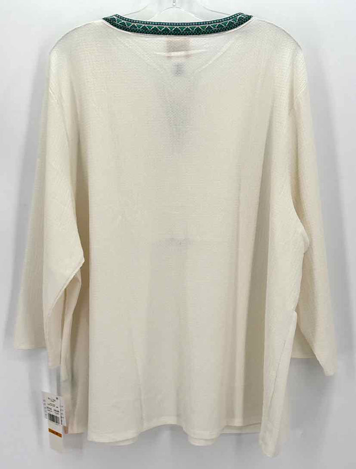 Size 3X Ruby Rd Ivory Shirt