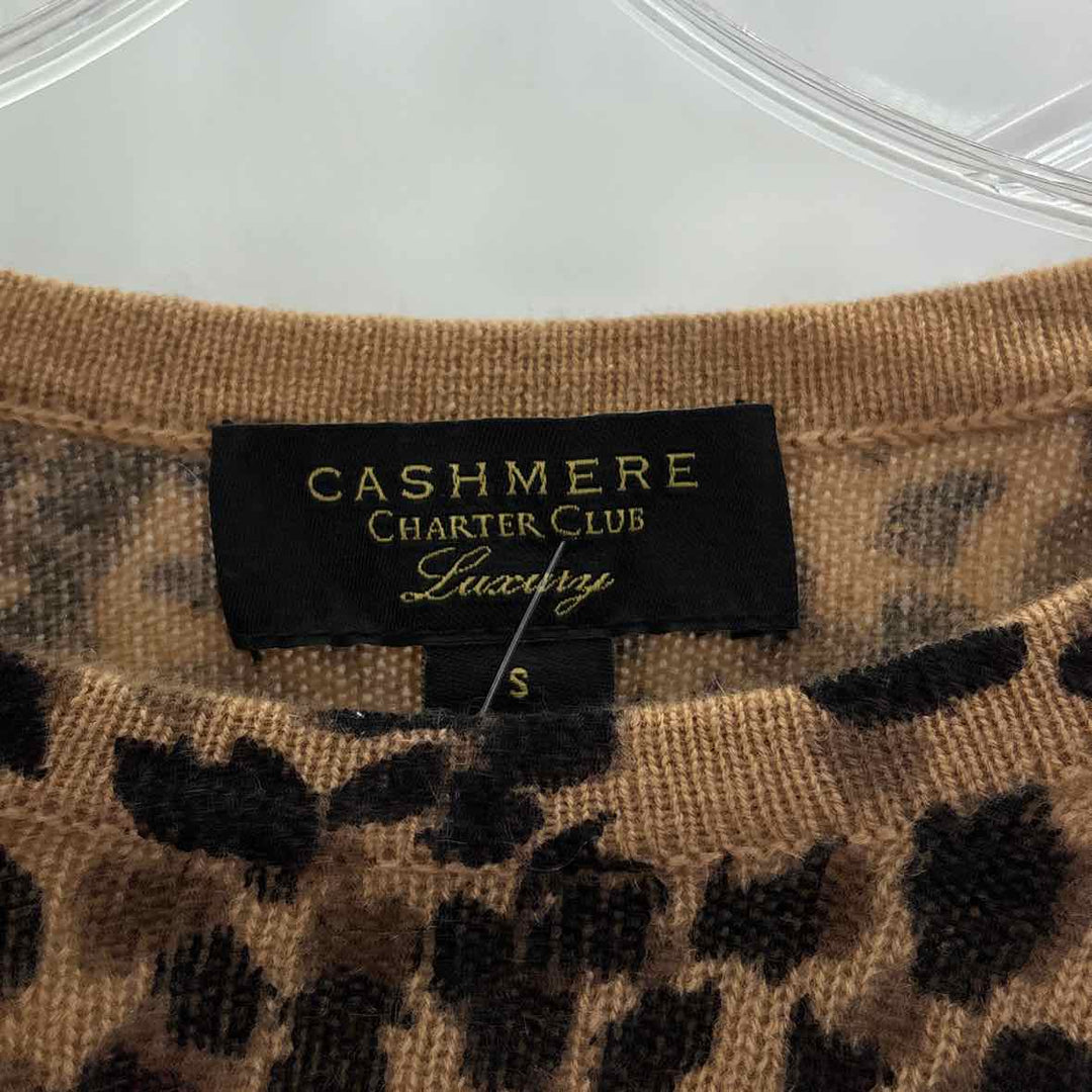 Size S CHARTER CLUB Tan Cashmere Sweater