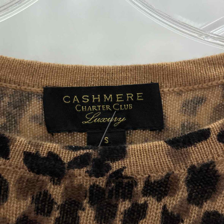 Size S CHARTER CLUB Tan Cashmere Sweater