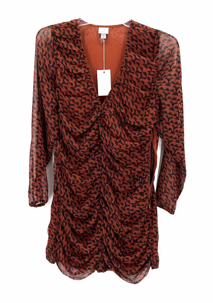 Size L A NEW DAY Brown Print Dress