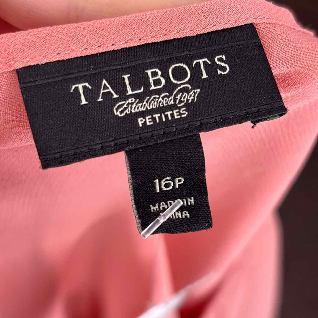 Size 16P Talbots Peach Shirt