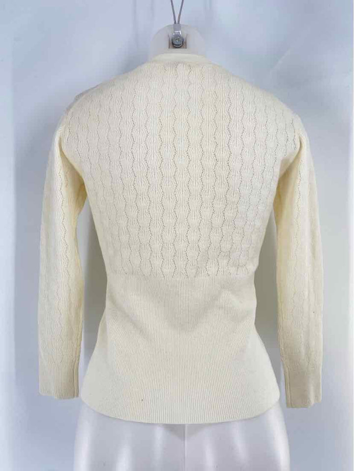 Size XS REBECCA TAYLOR Ivory Knit Luxury - Cardigan