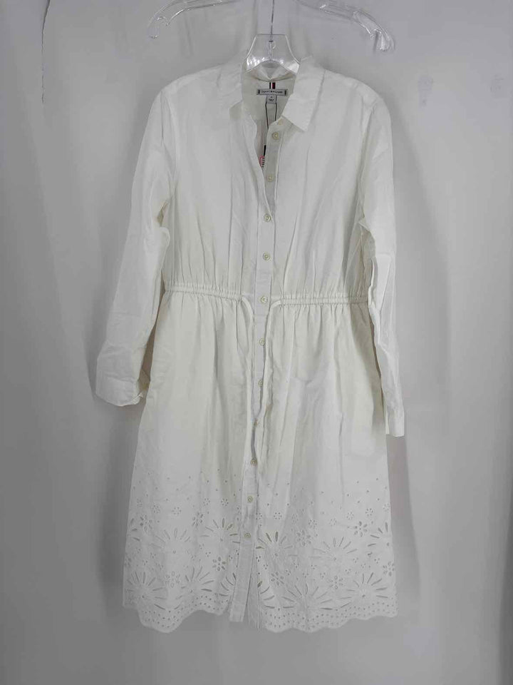 Size M TOMMY HILFIGER White Dress