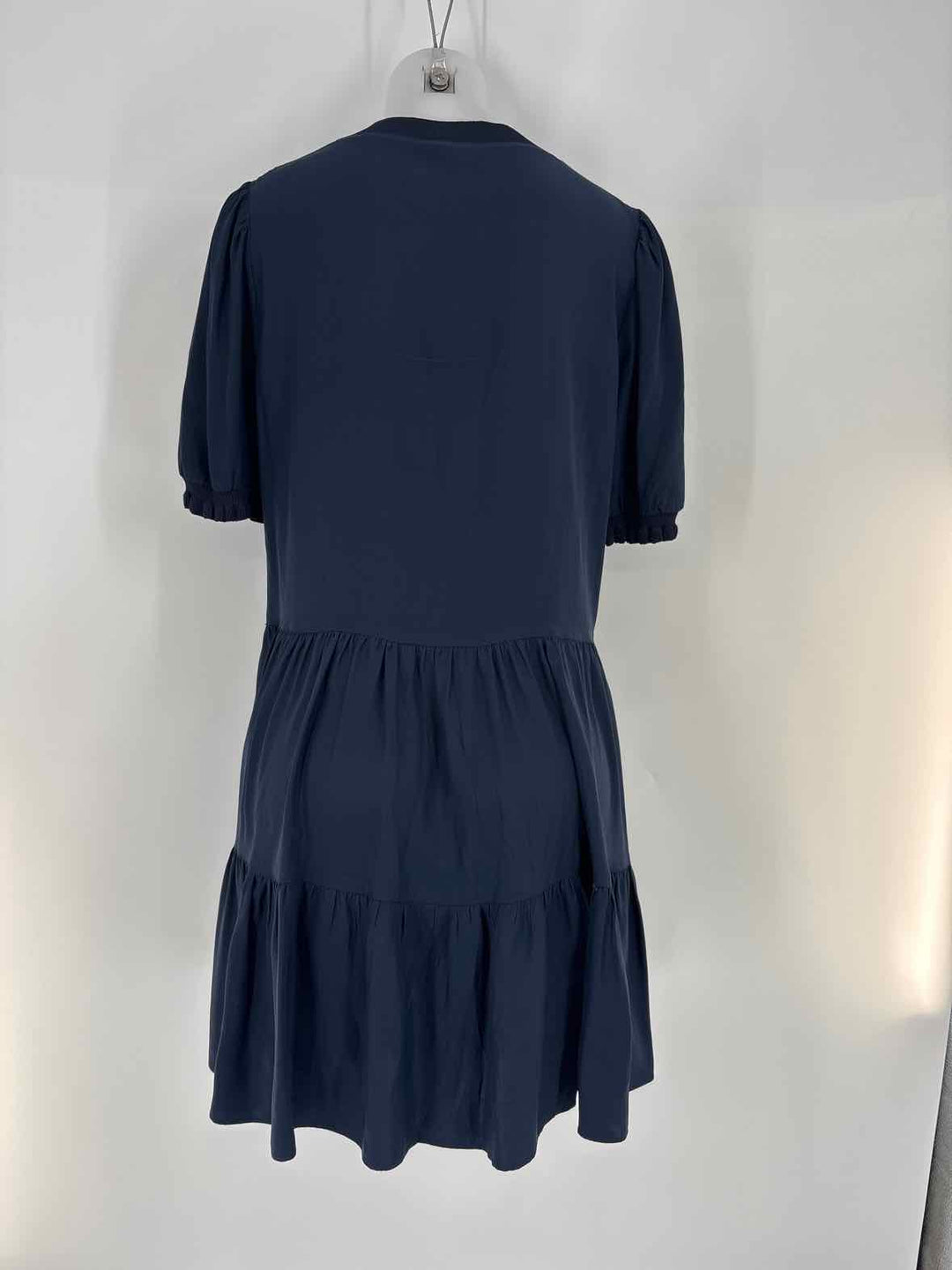 Size M CINQ DE SEPT Navy Silk Dress