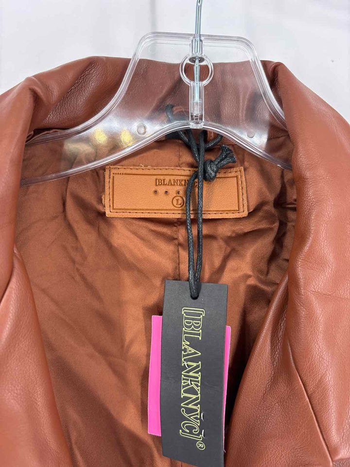 Size L BLANK NYC Brown Leather Jacket