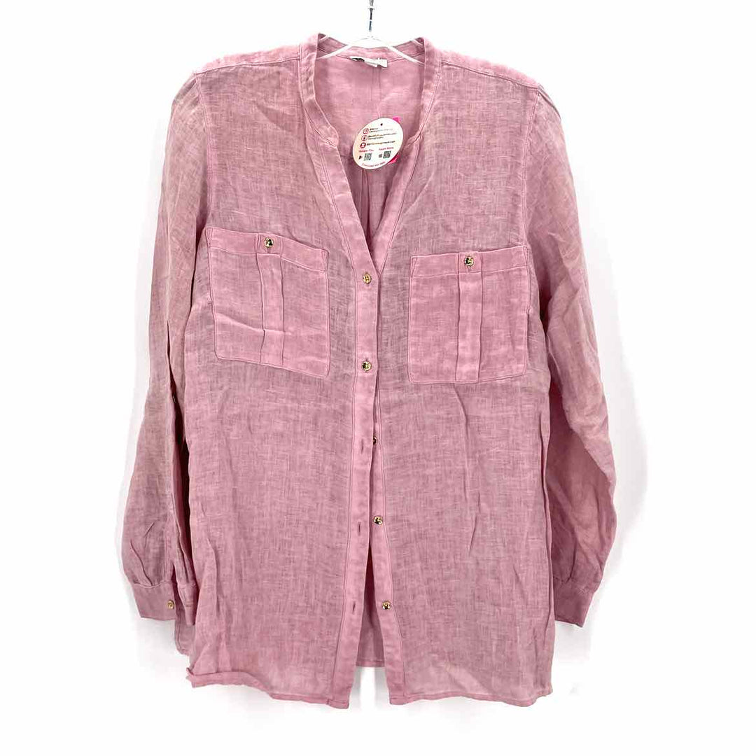 Size M J JILL Mauve Linen Shirt