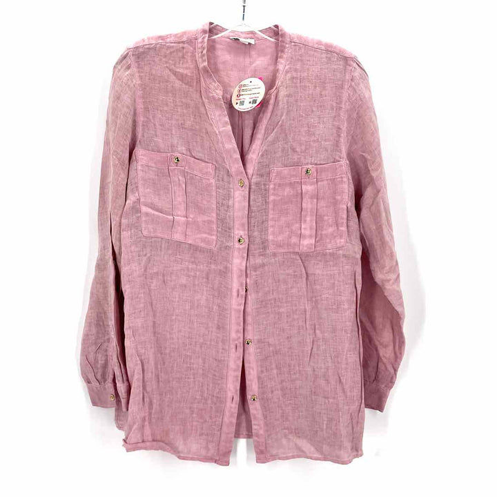 Size M J JILL Mauve Linen Shirt