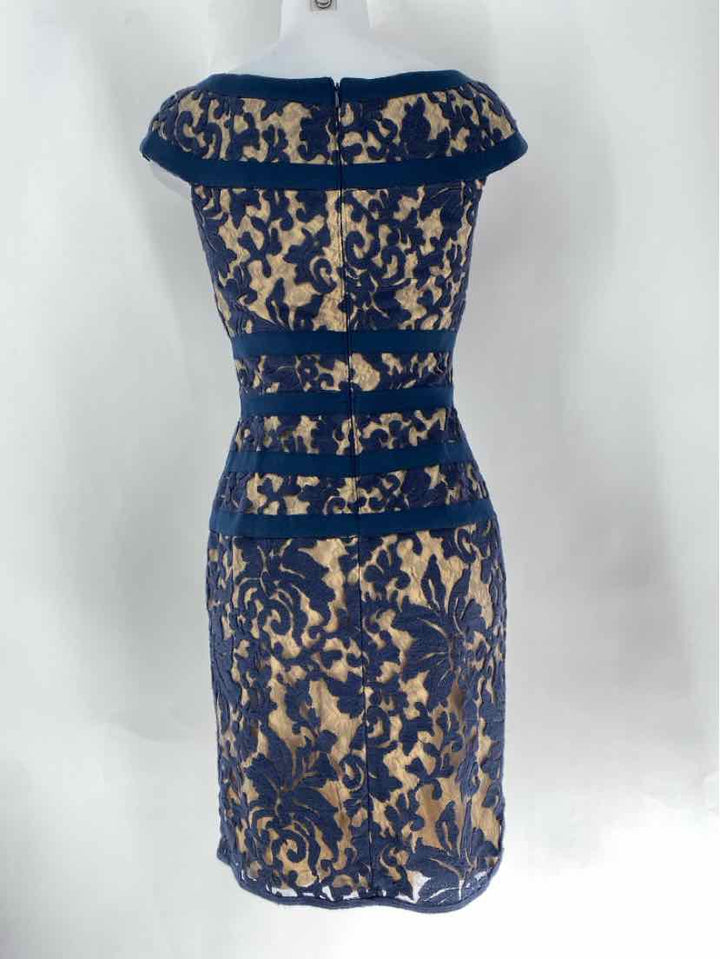 Size 4 TADASHI SHOJI Navy Lace Dress