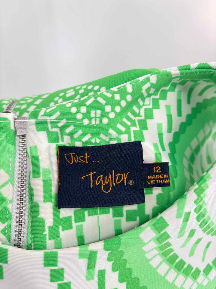 Size 12 Green Print Dress