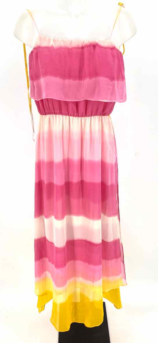 Size M CREMIEUX Multi-Color Satin Dress