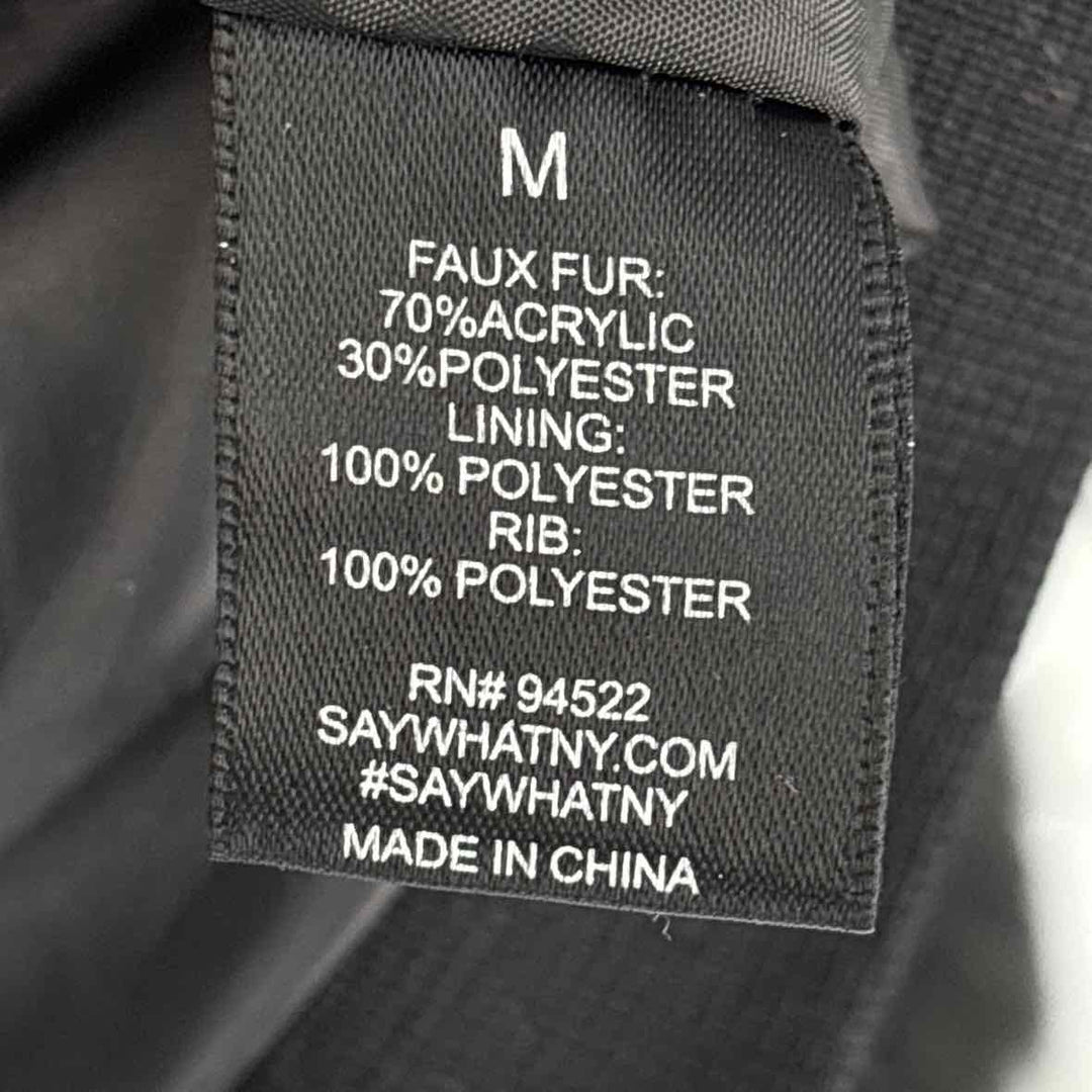 Size M Black Faux Fur Jacket