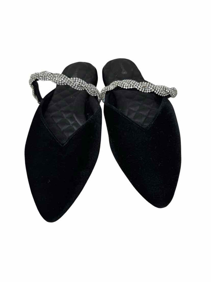 Shoe Size 8.5 BIRDIES Blue Velvet Mules