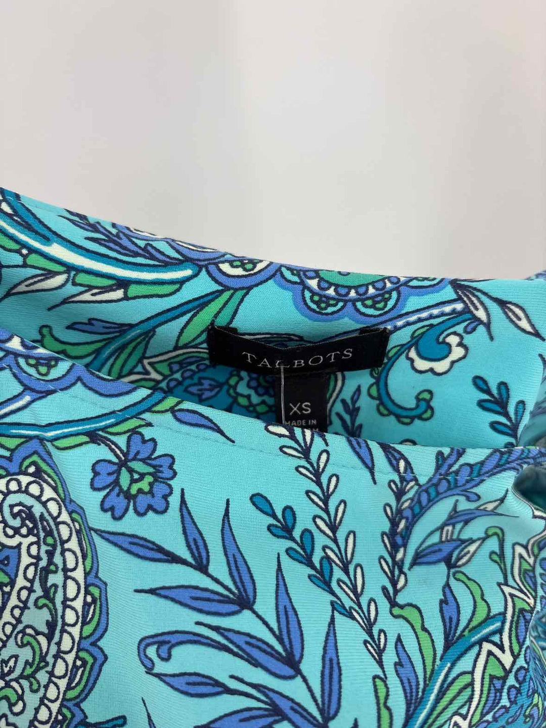 Size XS Talbots Blue Print Dress