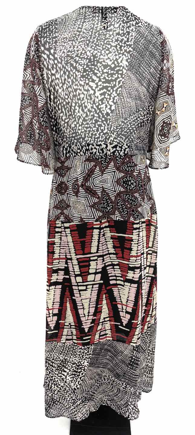 Size S BCBG Black Print Dress