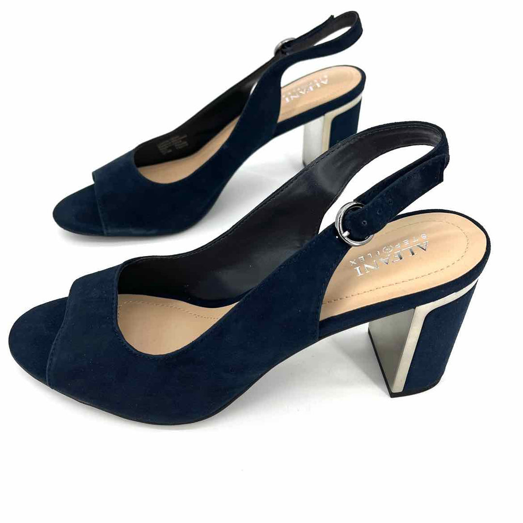 Shoe Size 10.5 ALFANI Navy Suede Pumps