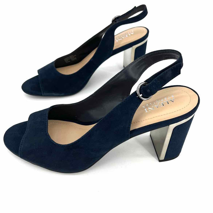 Shoe Size 10.5 ALFANI Navy Suede Pumps