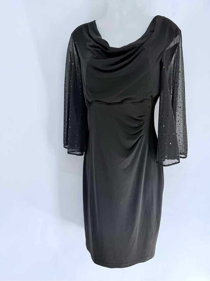 Size 10 CONNECTED APPAREL Black Dress