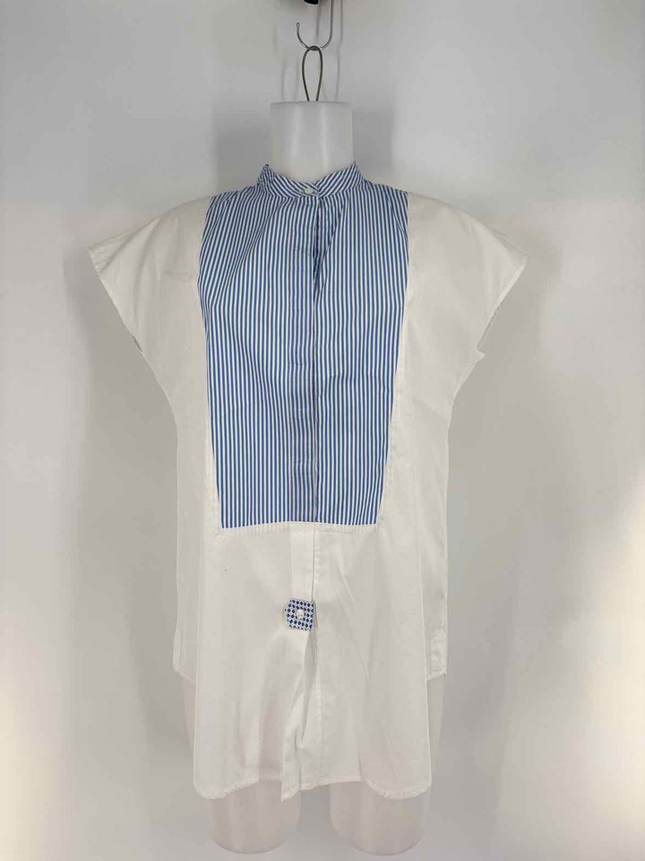 Size 8 FACONNABLE Navy Shirt