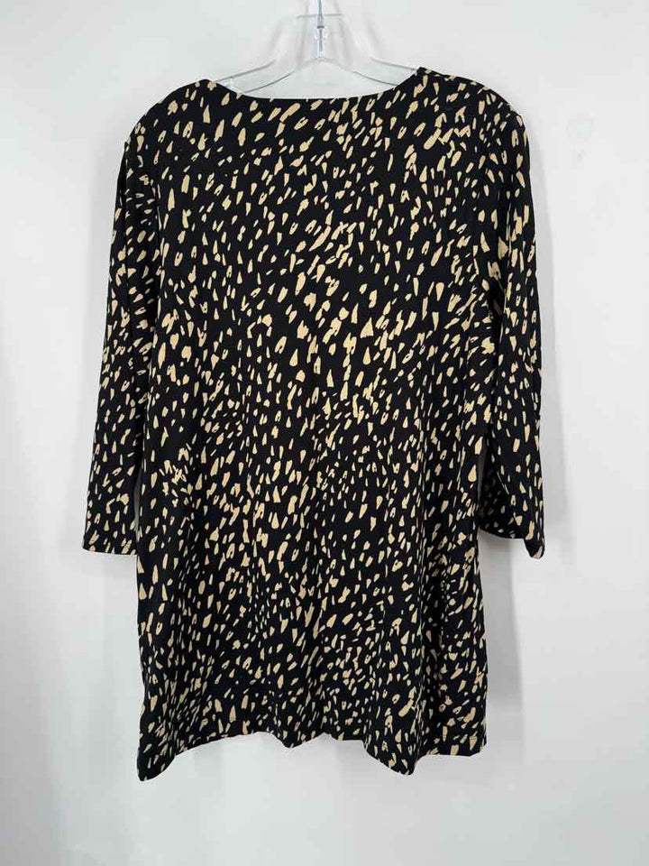 Size L Chico's Black Print Shirt