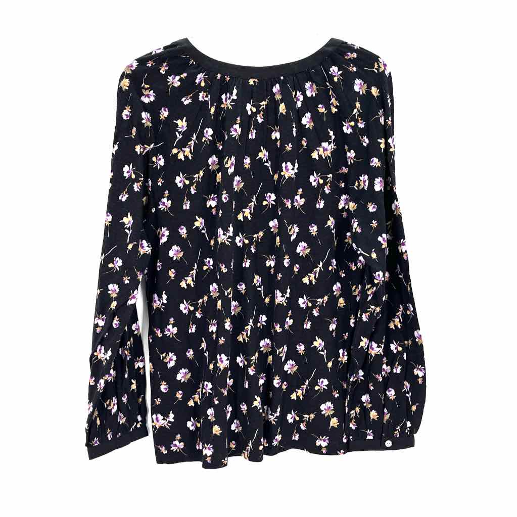 Size M J JILL Black Cotton Tencel Shirt