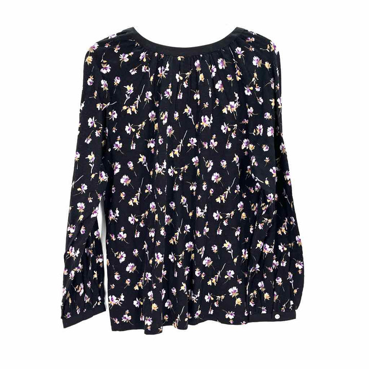 Size M J JILL Black Cotton Tencel Shirt