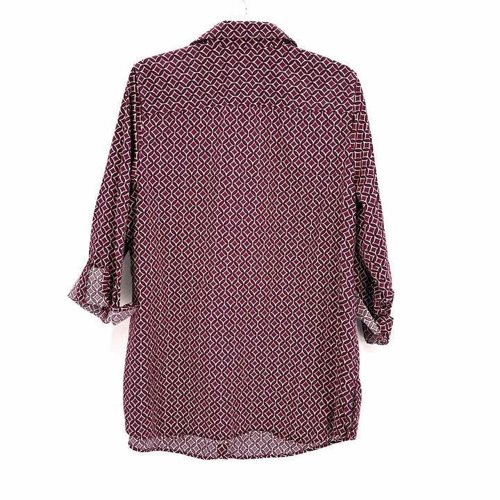 Size 2 Chico's Burgundy Shirt