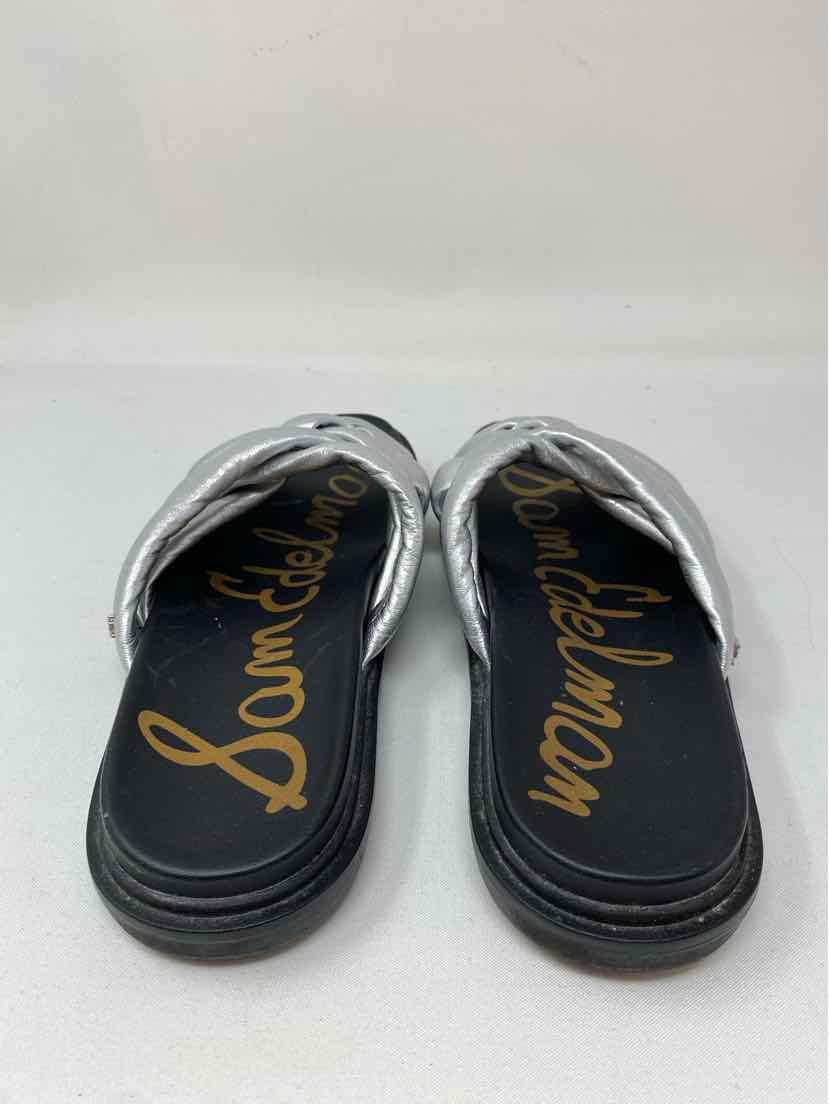 Shoe Size 7 Sam Edeleman Silver Leather Sandals