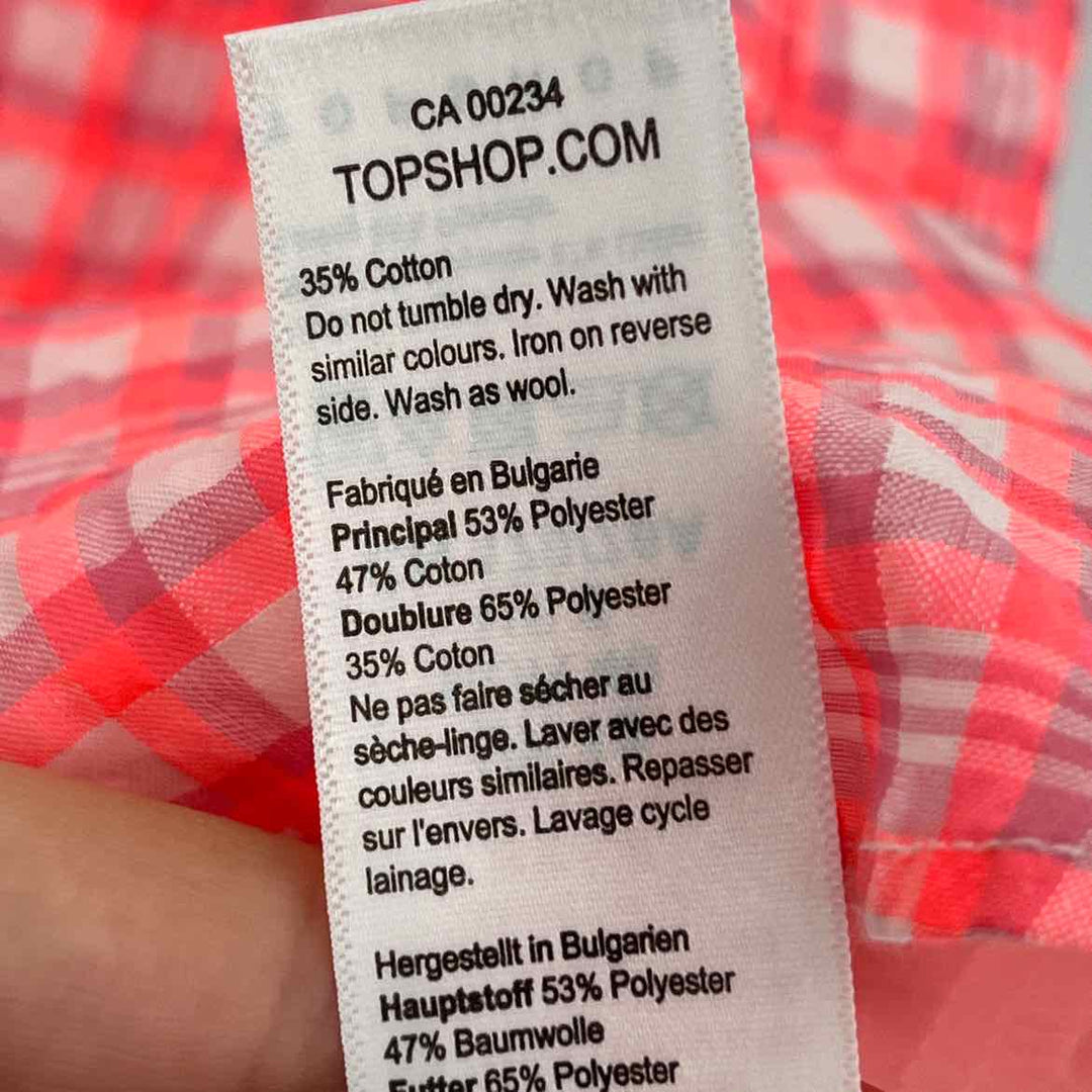 Size 8 TOPSHOP Pink Dress