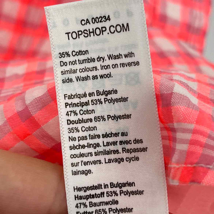Size 8 TOPSHOP Pink Dress