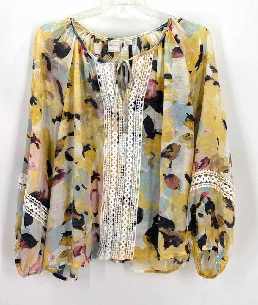 Size 3X ZAC & RACHEL Multi-Color Lace Shirt