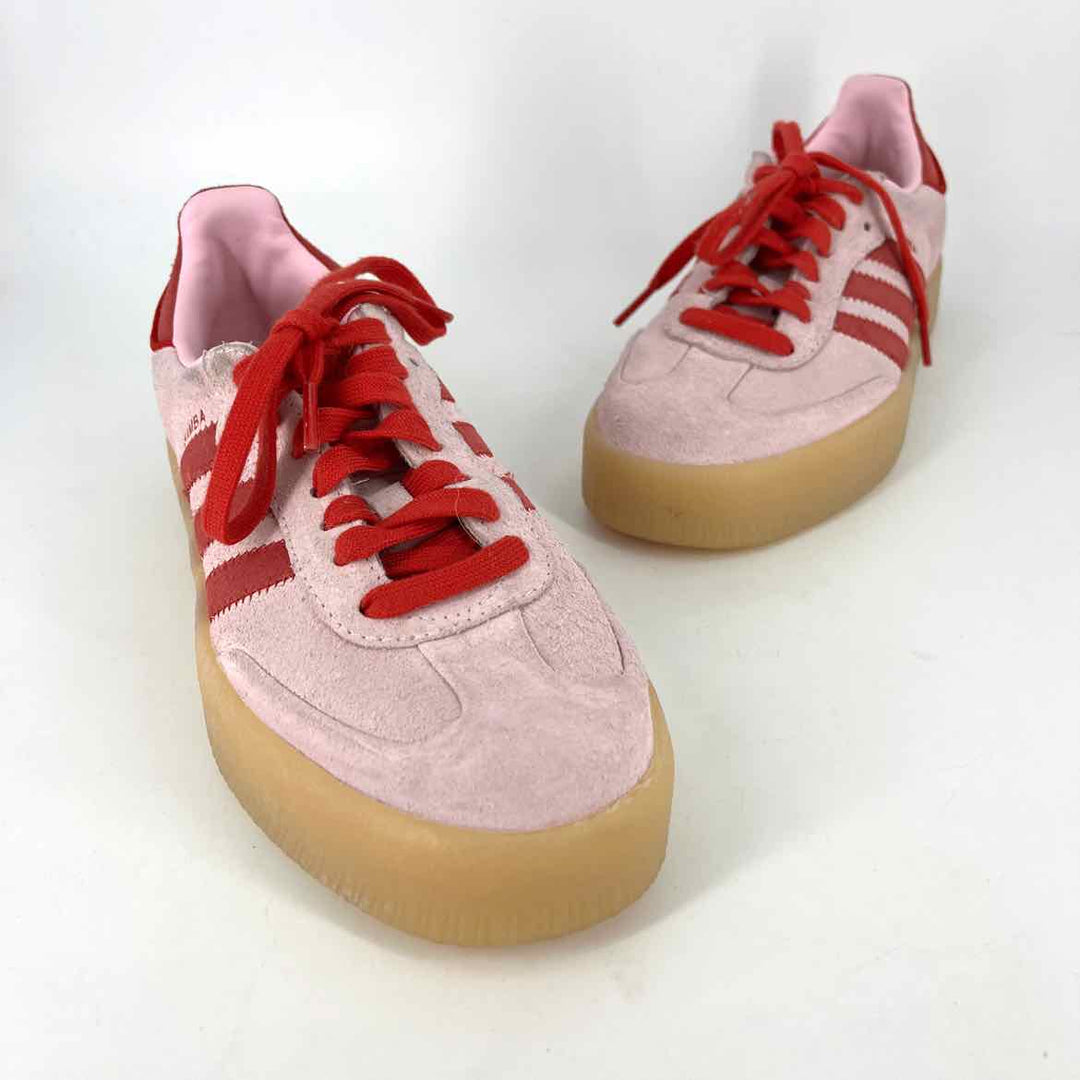 Shoe Size 7 Adidas Pink Suede Sneakers