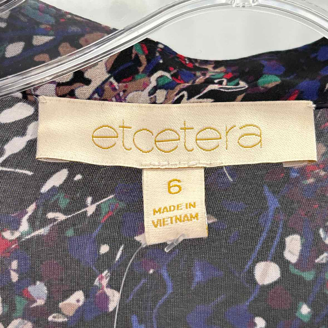 Size 6 ETCETERA Purple Print Shirt