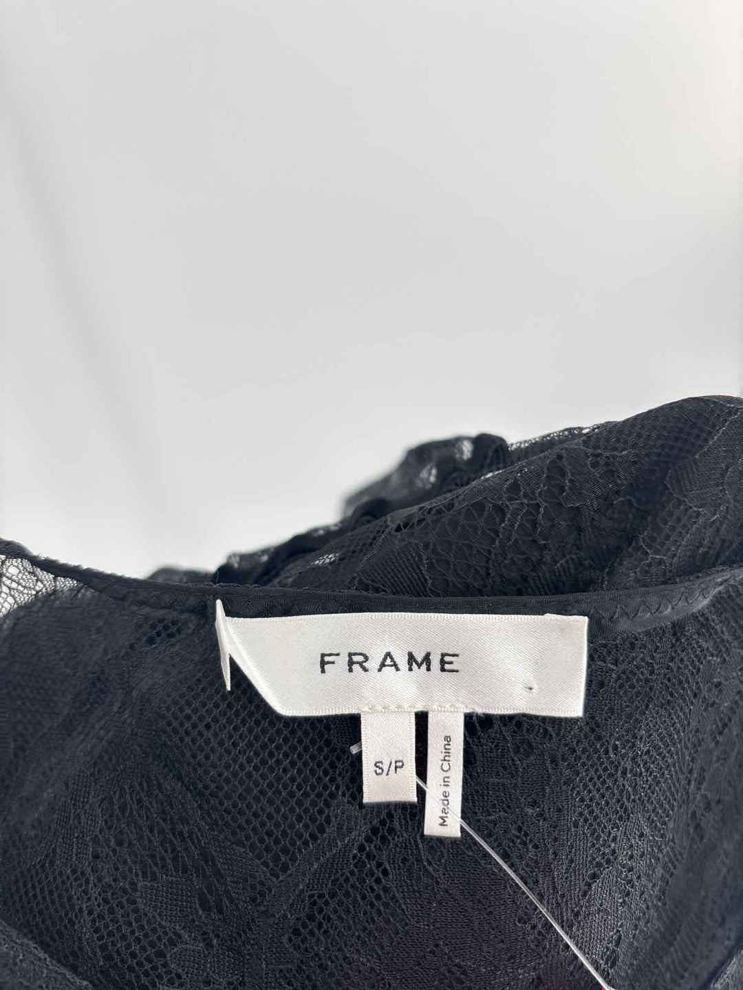 Size S FRAME Black Lace Shirt
